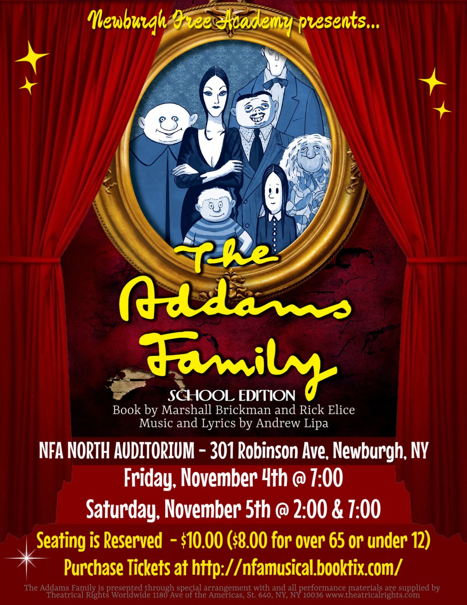 The Addams Family School Edition Tickets on Sale Now News NECSD